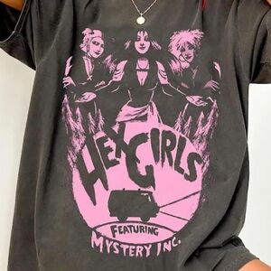 Hey Girls Graphic Kids T-Shirt - Black and Pink